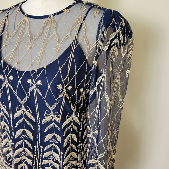 Cachet by Bari Protas Vintage Formal Dress Mother of the Bride Elegant Evening - Picture 3 of 8